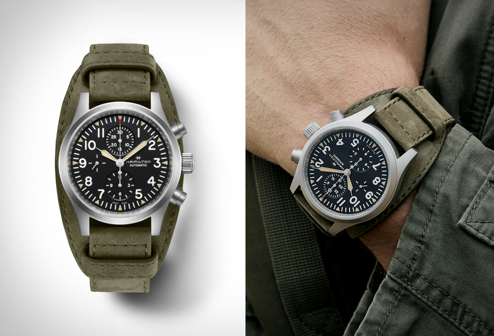 Relógio Militar Masculino - Hamilton Khaki Field Auto Chrono Watch | Image